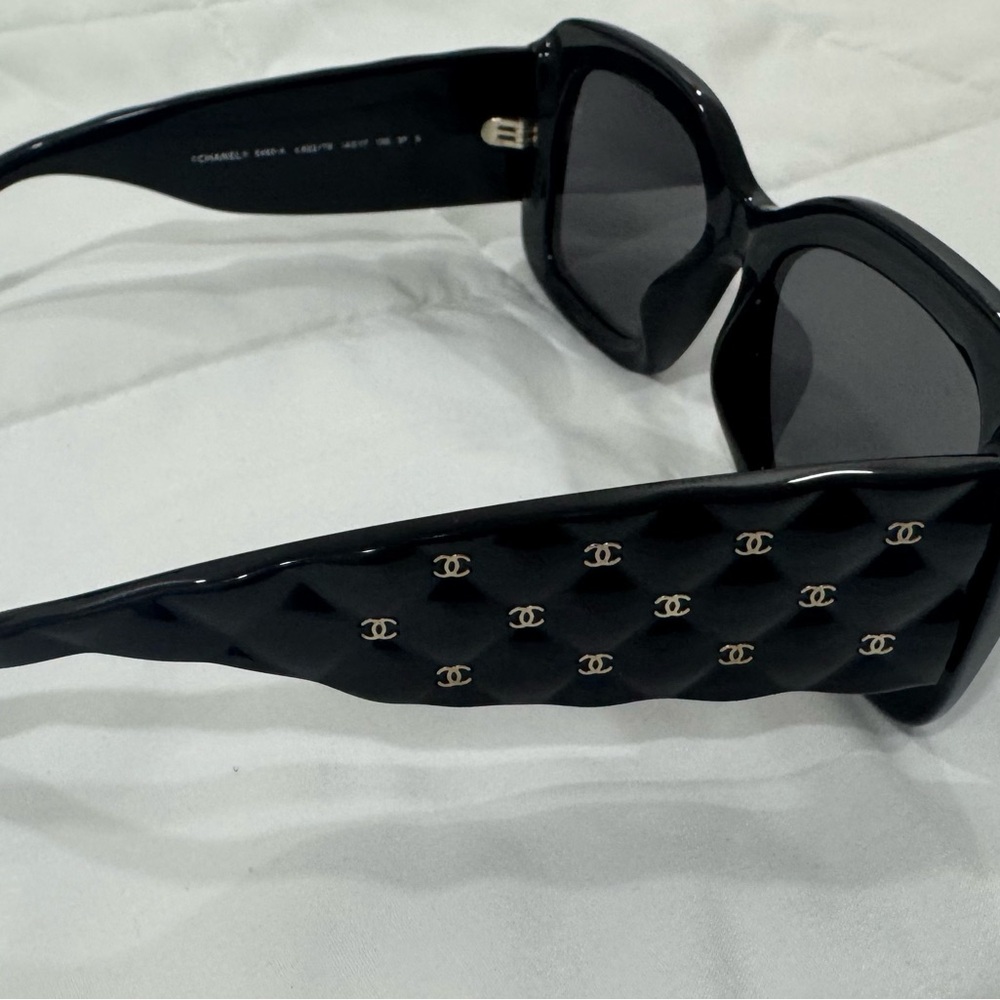 Chanel Black Quilted Sunglasses